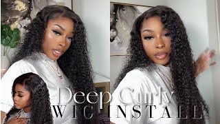 Hd Lace Deep Curly Wig Install Ft. Dola Hair