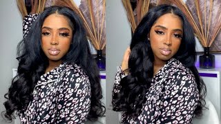 Natural And Affordable U-Part Wig Install | Kinky Straight Perfect For Natural Hair Ft Wiggins Hair!