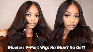 No Glue No Gel| The Most Natural Look With V-Part Wig| Ft Unice Hair