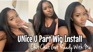 Chit Chat Get Ready With Me | Hair Edition | U Part Wig Install | Unice Hair | Thatskeandra