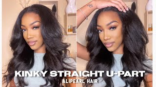 Best Kinky Staright U Part Wig | No Lace No Glue | Alipearl Hair