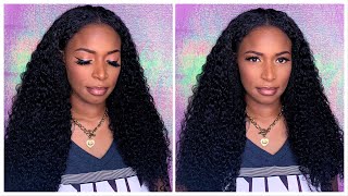 The Most Natural And Affordable Curly U Part Wig With Leave Out | Supernova Wig