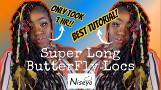 Super Long Butterfly Locs | Diy Crochet Butterfly Locs Wig | Niseyo Hair Amazon | Missuniquebeautii