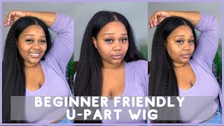 Wig Review | Beginner Friendly U-Part Wig | Kinky Straight Texture