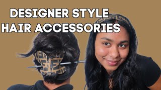 Diy Designer Inspired Hair Accessories | I Destroyed A Purse To Make These