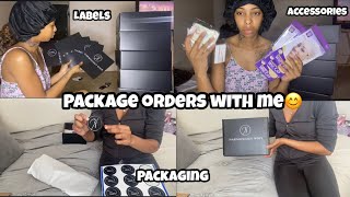 Entrepreneur Life| Package Wig Orders With Me! (Boxes, Labeling, Accessories)
