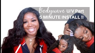 ♡ 5 Minute Install & Blend Bodywave V-Part Wig | Pt.1 | Nadula Hair