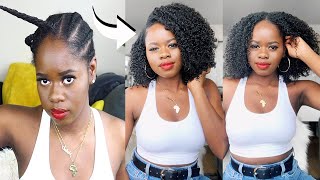 How To Blend Your U-Part Kinky Curly Wig