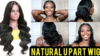 $75 Natural 16In Bodywave Upart Wig Install • Amazon • #Unice