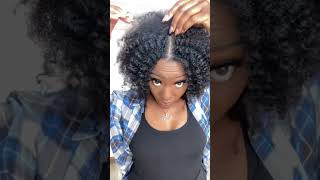 Kinky Curly U-Part Wig Install #Curlyhair #Wigs