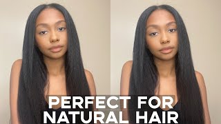 No Lace! No Glue! | *Best Kinky Straight U-Part Wig* For Natural Hair | Ft. Julia Hair