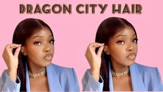 Dragon City Hair Review || Let’S Slay On A Budget || This Hair Is Giving  || Closure Wig