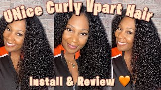 Unice V Part Curly Hair Review | New Vpart Wig Much Less Leave Out !