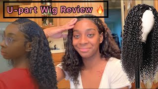 So I Installed An U-Part Wig From Amazon.... (How To Blend & Install With Curly Hair) Ft.Unice Hair