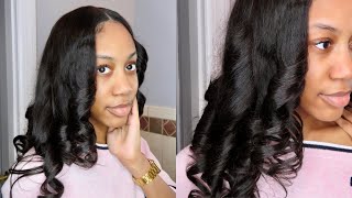 T Part Wig + Flat Iron Curls | Bly Hair
