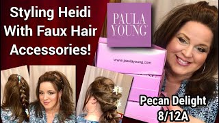 Beautiful Heidi Wig From Paula Young  How To Style With Faux Hair Pieceseasy Wig Updo Styling