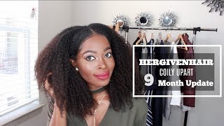 Best Kinky Curly Upart Wig: Hergivenhair Coily Upart Wig/  9 Month Update