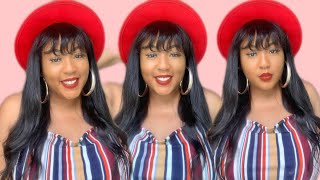 Banger! Easy Loose Wave Wig + Amazon Accessories Must Haves | Human Hair Wig With Bangs | Ishowhair