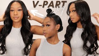 No Lace Most Natural Step By Step Undetectable V-Part Wig Install Ft Unice Hair