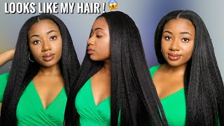 No Lace No Glue!  Most Realistic Upart Wig Ever | Kinky Straight U Part Wig Install | Yolissa Hair