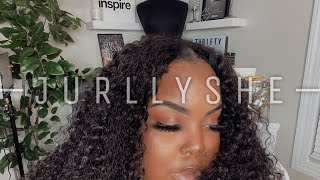 Will V-Part Wig Work With Locs And No Leave Out?! | Jurllyshe Curly V-Part Wig Install & Review
