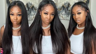 This V Part Wig Is Giving Quick Weave/Sewin Flatness!  Easy Natural Looking Install Ft. Unice Hair