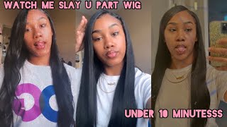 Installing And Styling U-Part Wig Under 10 Minutes !!