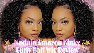Nadula Amazon Kinky Curly Half Wig Review