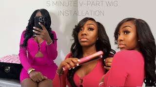 No More Frontals! 5 Minute Step By Step Upart/Vpart Wig Installation Ft Nadula Hair