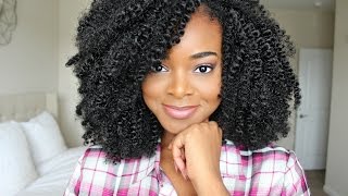 How To Make A Crochet Wig With Braided Wig Cap | Natural Kinky Curly In 30 Mins! - Ifyyvonne