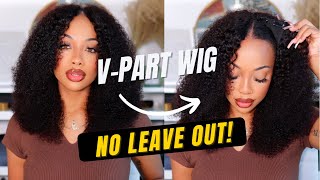 No Leave Out! Easy 5 Minute V-Part Wig Install-Ft Klaiyi
