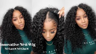 Innovative New Vpart Curly Wig Ft. Sunber Hair | No Leave Out No Lace No Glue | Sharronreneé