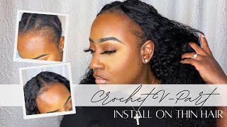 Crochet Braid Method  V Part Wig | Perfect For Thin Hair No Leave Out