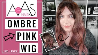 Asas Hair Ombre Pink Synthetic Wig Unboxing + Review [ Only $22 ] | Neveen Wood