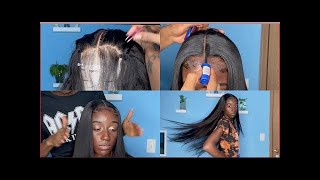 Satisfying Closure Wig Construction + Lace Meltdown On Dark Skin  Ft Klaiyi Hair  Black Pocahantas
