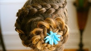 Cute Hairstyles For Long Hair - Dutch Flower Braid Tutorial