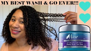 Natural Hair Care For Women Over 40 & 50 - Wash And Go Using The Mane Choice Pearly Braid Out Glaze