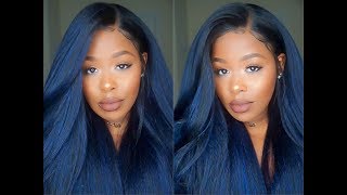 Only $35 Trendy Blue/ Black Wig, Freetress Equal Trinity Ft. Divatress.Com