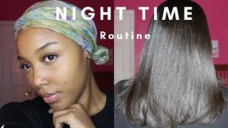 How To Wrap Your Hair | Night Time Routine For Straight Hair /Silk Press