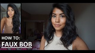 Faux Bob Hairstyle: How To Do A Fake Bob With Long Hair