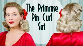 The Primrose Pin Curl Set Vintage Hairstyle