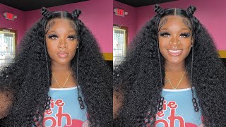 Watch Me Slay This Deep Curly Wig |With Bantu Knots And Braids Ft. Alibonnie Hair ✨