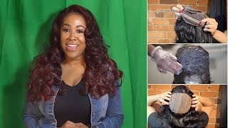 360 Lace Wig Dyed Into Red From Start To Finish Frontal Hair Tutorial