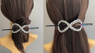 Diy Aluminum Wire Infinity Knot Barrette Hair Pin, Bun Pin, Hair Clip, Hair Stick  Slide, Hair Grip