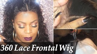 How To Pluck A 360 Lace Frontal Wig/ Loose Curly Wigs From 100Humanwigs Com