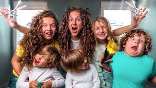 Cutting All My Kids Hair | 5 Different Haircut Styles ✂️