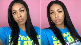 Simple & Straight Style |360  Pre-Plucked Yaki Straight Indian Remy Human Hair Wig | Omgherhair