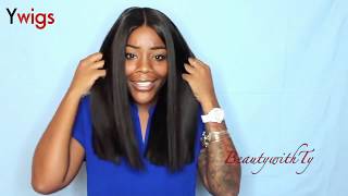 Blunt Wig Transformation | Ywigs 360 Lace Frontal Wig | Unboxing Review