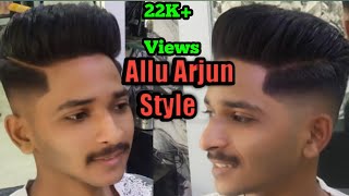 Allu Arjun  Hairstyle And Cutting Video  New Hair Style Look