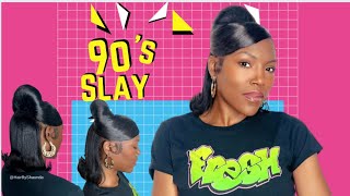 A Swoop,Roll And Flip Tutorial From The 99 & 2000S! / Hair By Shaunda / Throwback Hair / 90S Slay!